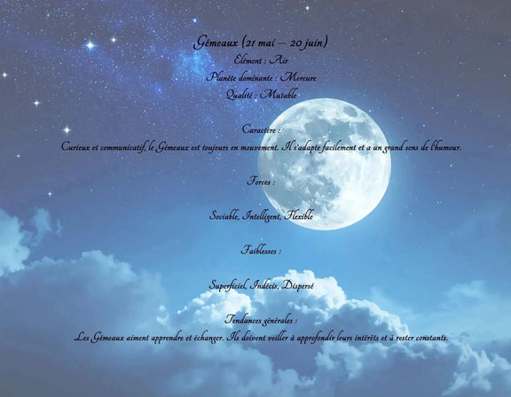 Bougie Astrologique Gémeaux - L'Atelier Ginko - Boutique en Ligne