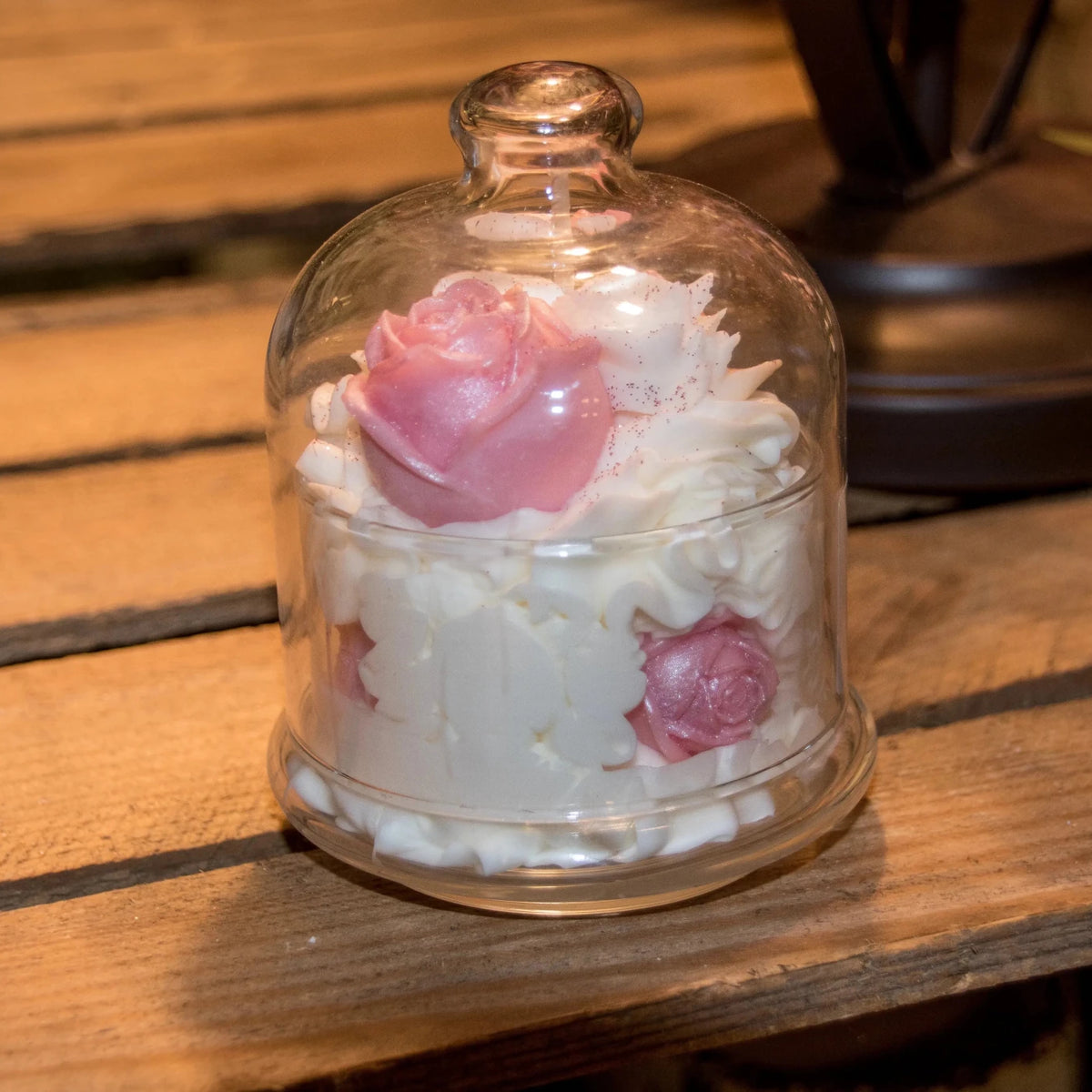 Bougie chantilly sous Cloche couleurs variées cire végétale artisanale – L'Atelier Ginko Bouzonville