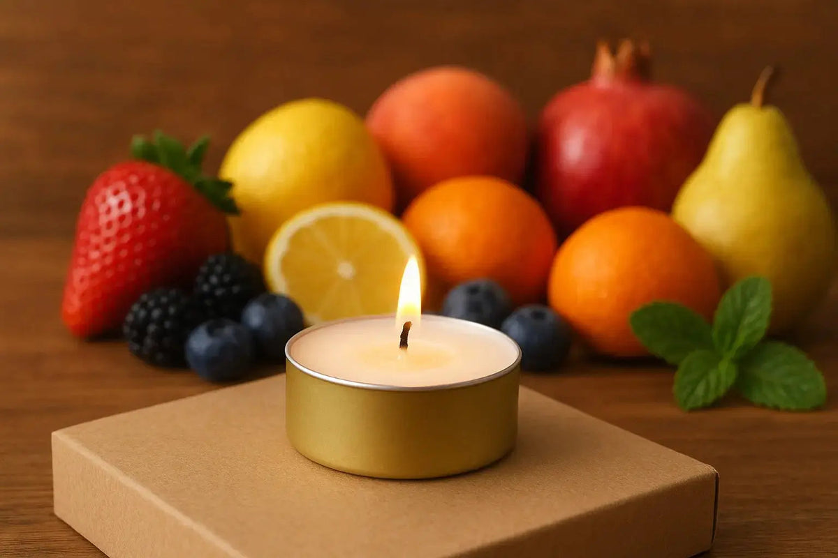 Bougie chauffe-plat parfumée Fruitée cire végétale artisanale – L'Atelier Ginko Moselle
