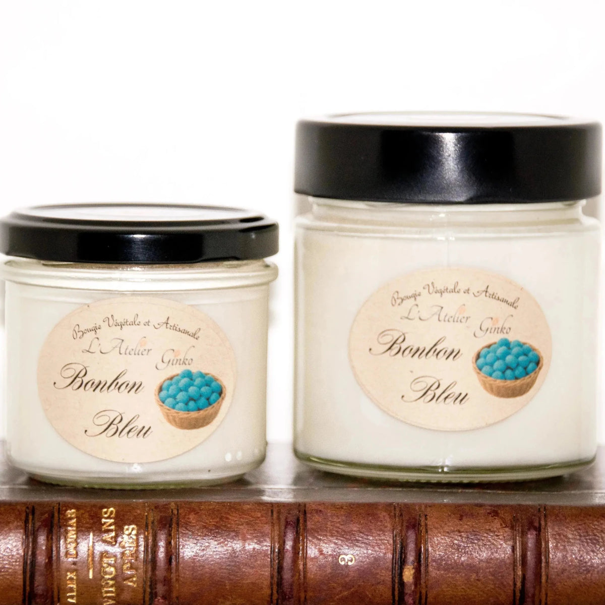 Bougie parfumée Bonbon Bleu cire de soja artisanale - L'Atelier Ginko