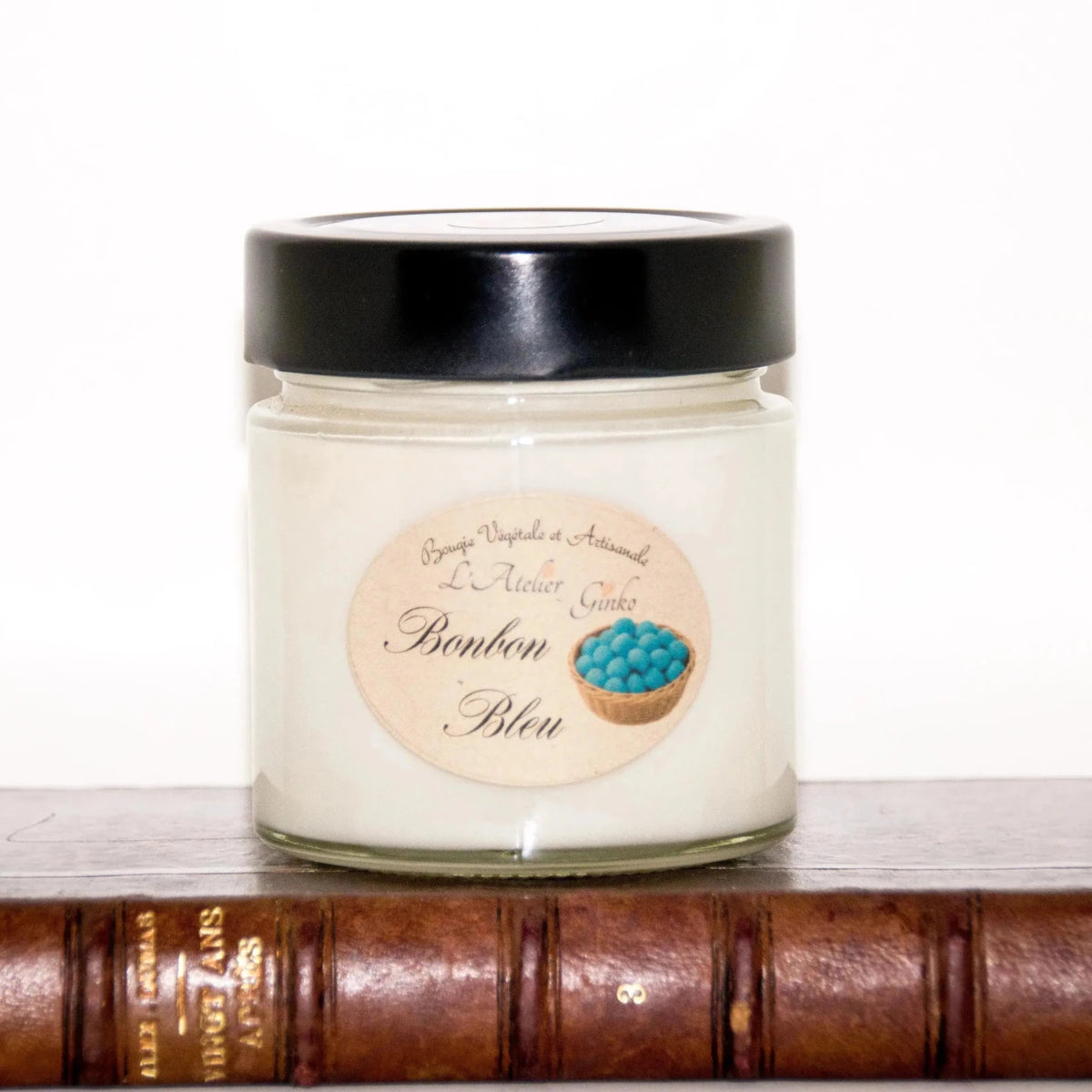 Bougie parfumée Bonbon Bleu cire de soja artisanale - L'Atelier Ginko