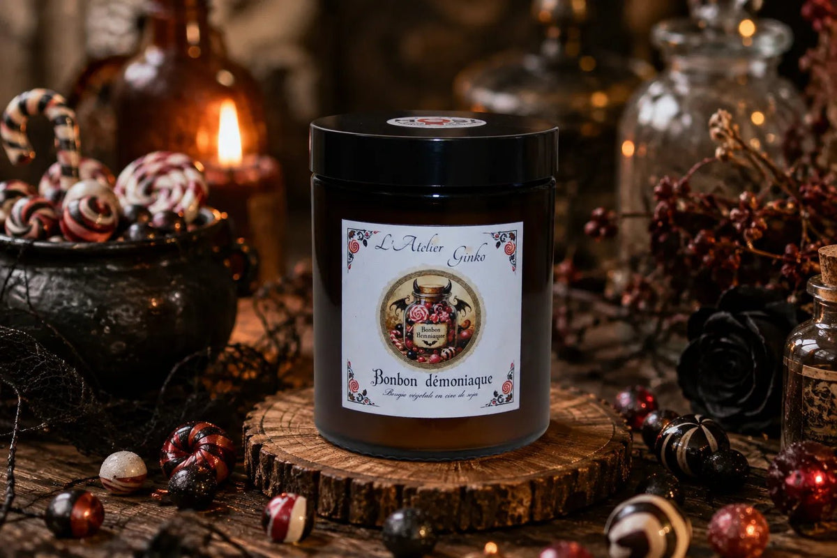 Bougie parfumée Bonbon Démoniaque - L'Atelier Ginko - Boutique en Ligne