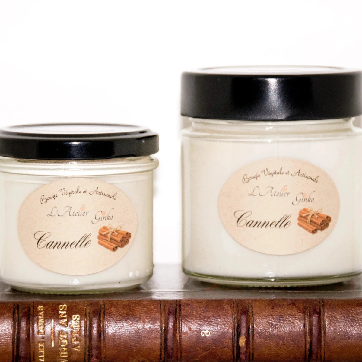 Bougie parfumée Cannelle cire de soja artisanale - L'Atelier Ginko