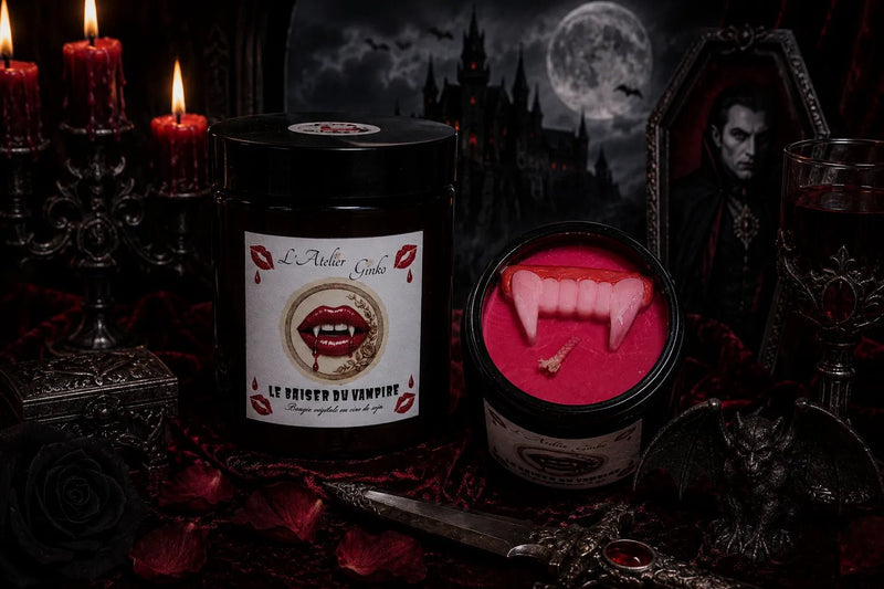 Bougie parfumée La Danse des Vampires – Cire de soja artisanale - L'Atelier Ginko - Boutique en Ligne