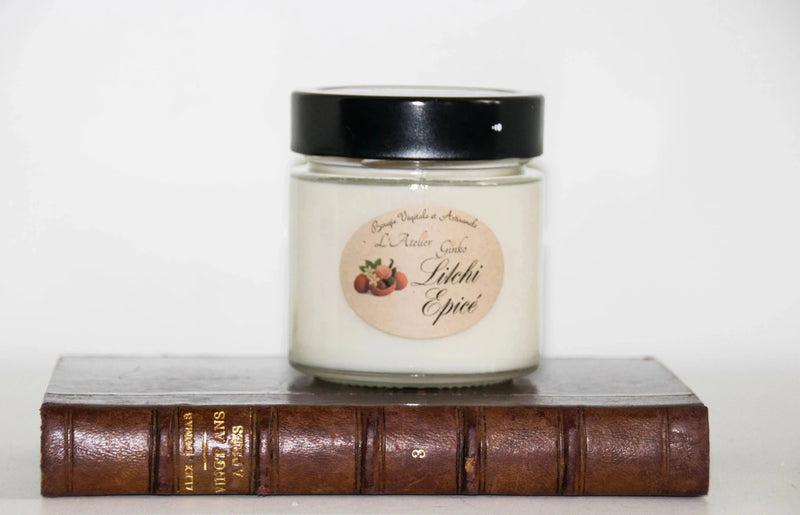 Bougie parfumée Litchi épicé cire de soja artisanale - L'Atelier Ginko
