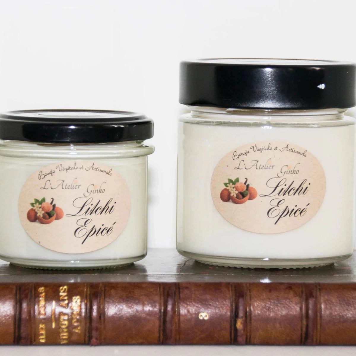 Bougie parfumée Litchi épicé cire de soja artisanale - L'Atelier Ginko