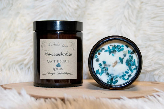 Bougie parfumée Lithothérapie Concentration - L'Atelier Ginko - Boutique en Ligne