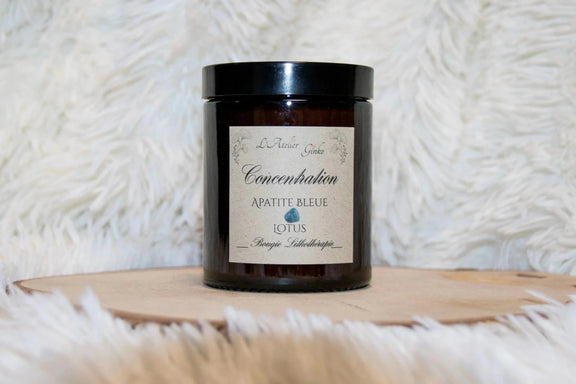 Bougie parfumée Lithothérapie Concentration - L'Atelier Ginko - Boutique en Ligne