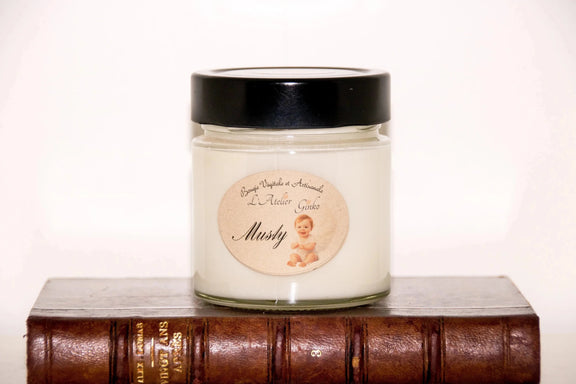 Bougie parfumée Musty cire de soja artisanale - L'Atelier Ginko