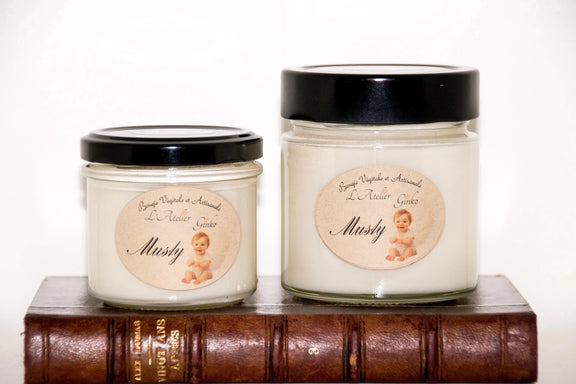 Bougie parfumée Musty cire de soja artisanale - L'Atelier Ginko