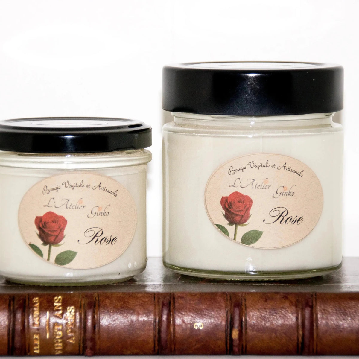 Bougie parfumée Rose cire de soja artisanale - L'Atelier Ginko