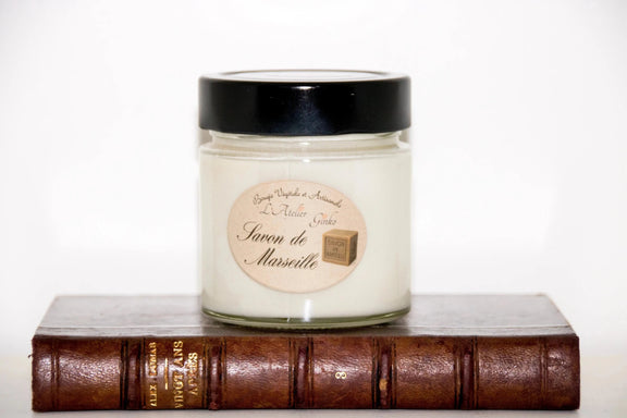 Bougie parfumée Savon de Marseille cire de soja artisanale - L'Atelier Ginko