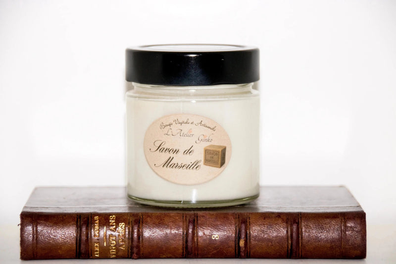Bougie parfumée Savon de Marseille cire de soja artisanale - L'Atelier Ginko