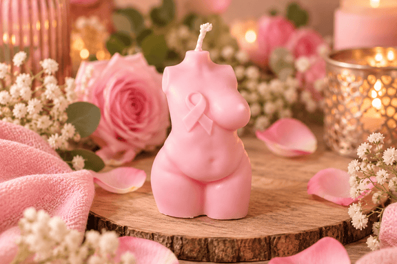 Buste Octobre Rose Décoratif Artisanal - L'Atelier Ginko - Boutique en Ligne